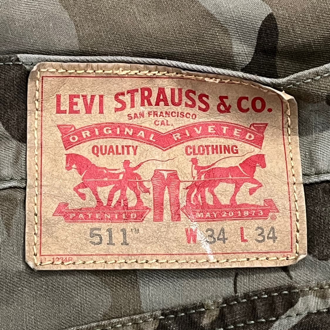 [정품/34] 리바이스 카모 밀리터리 스타일 바지 b18 상품이미지4