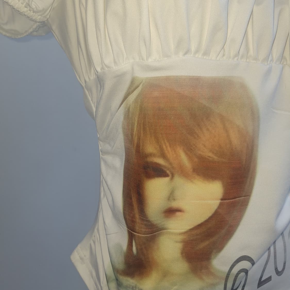 Doll era bl 돌 프린팅 커스텀 반팔 블라우스 y2k 상품이미지3