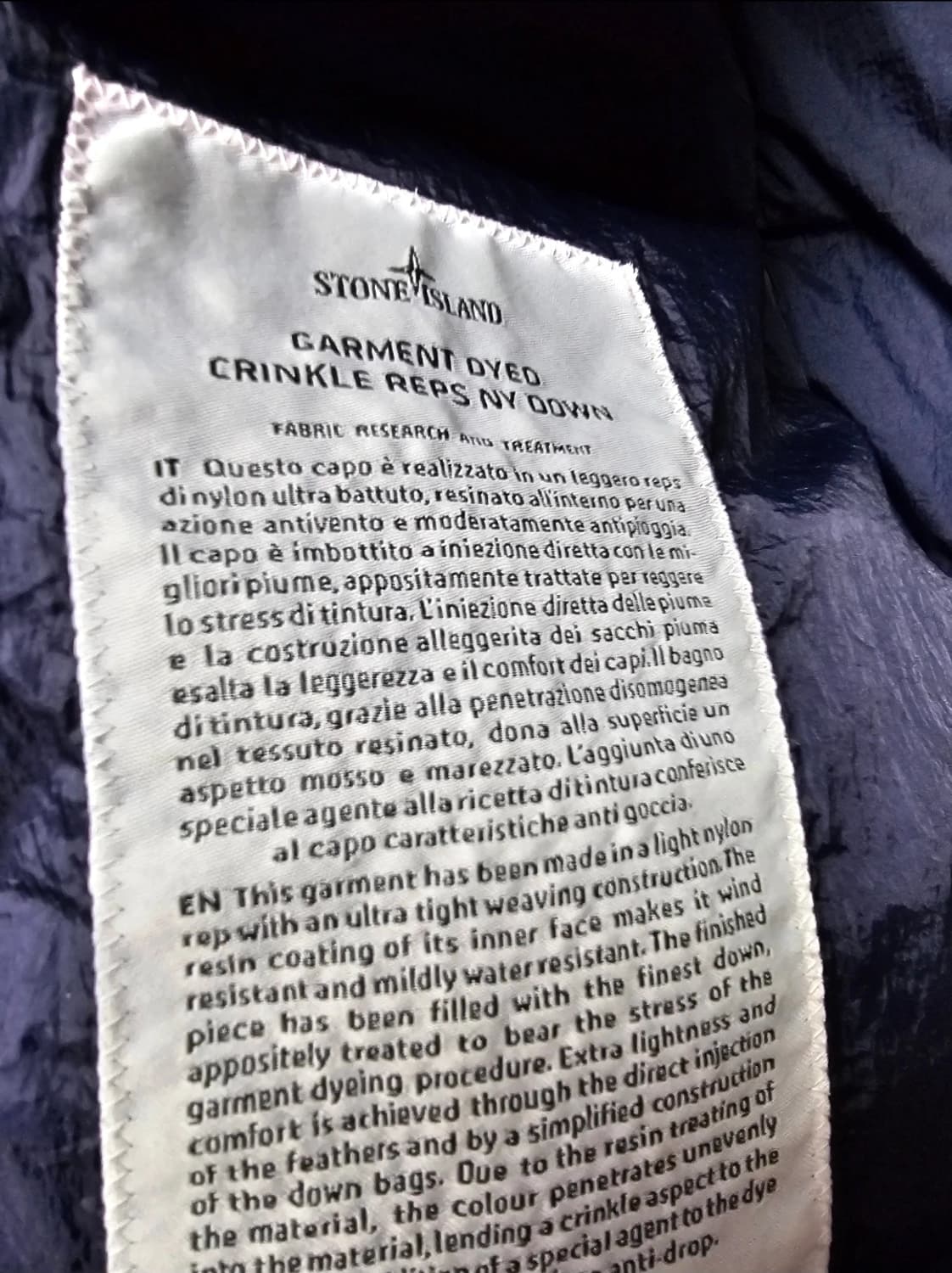 스톤아일랜드 크링클랩스 ny 롱패딩(M/100) 상품이미지6