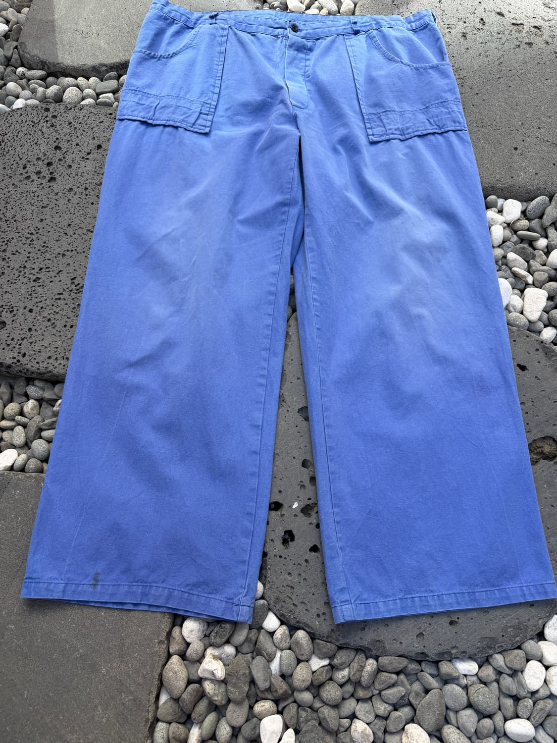 1980s FADED BLUE WIDE LEG 카펜터 프렌치워크팬츠 상품이미지4