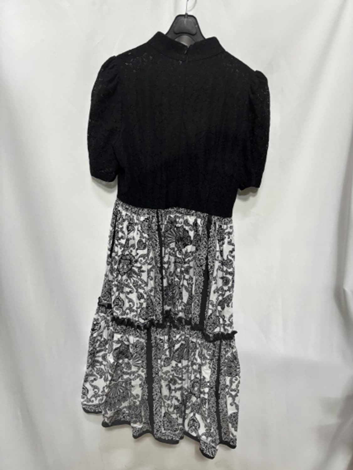 차이나 카라 에스닉 패턴 프릴 원피스 상품이미지4