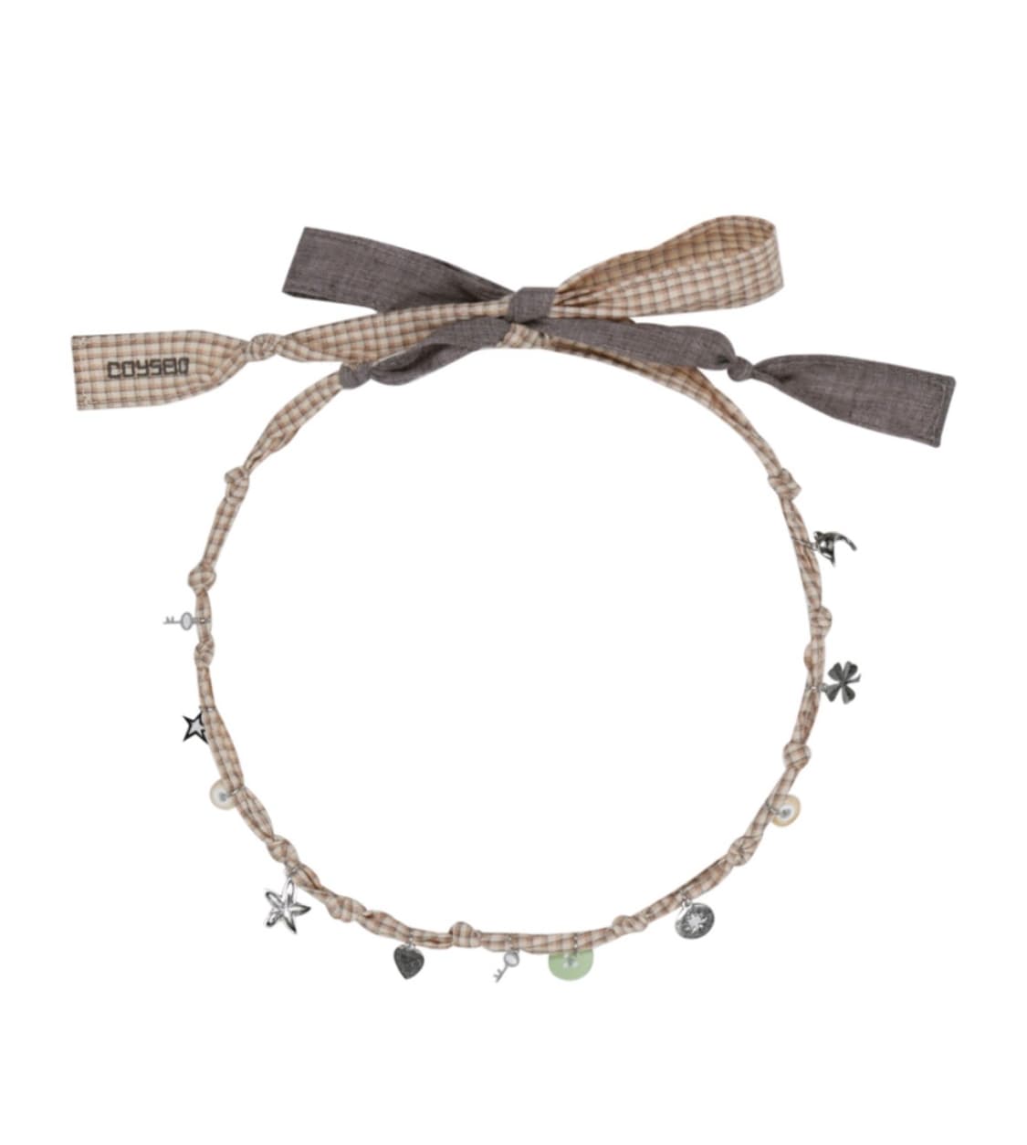 RAW FABRIC NECKLACE ASH BROWN 상품이미지1