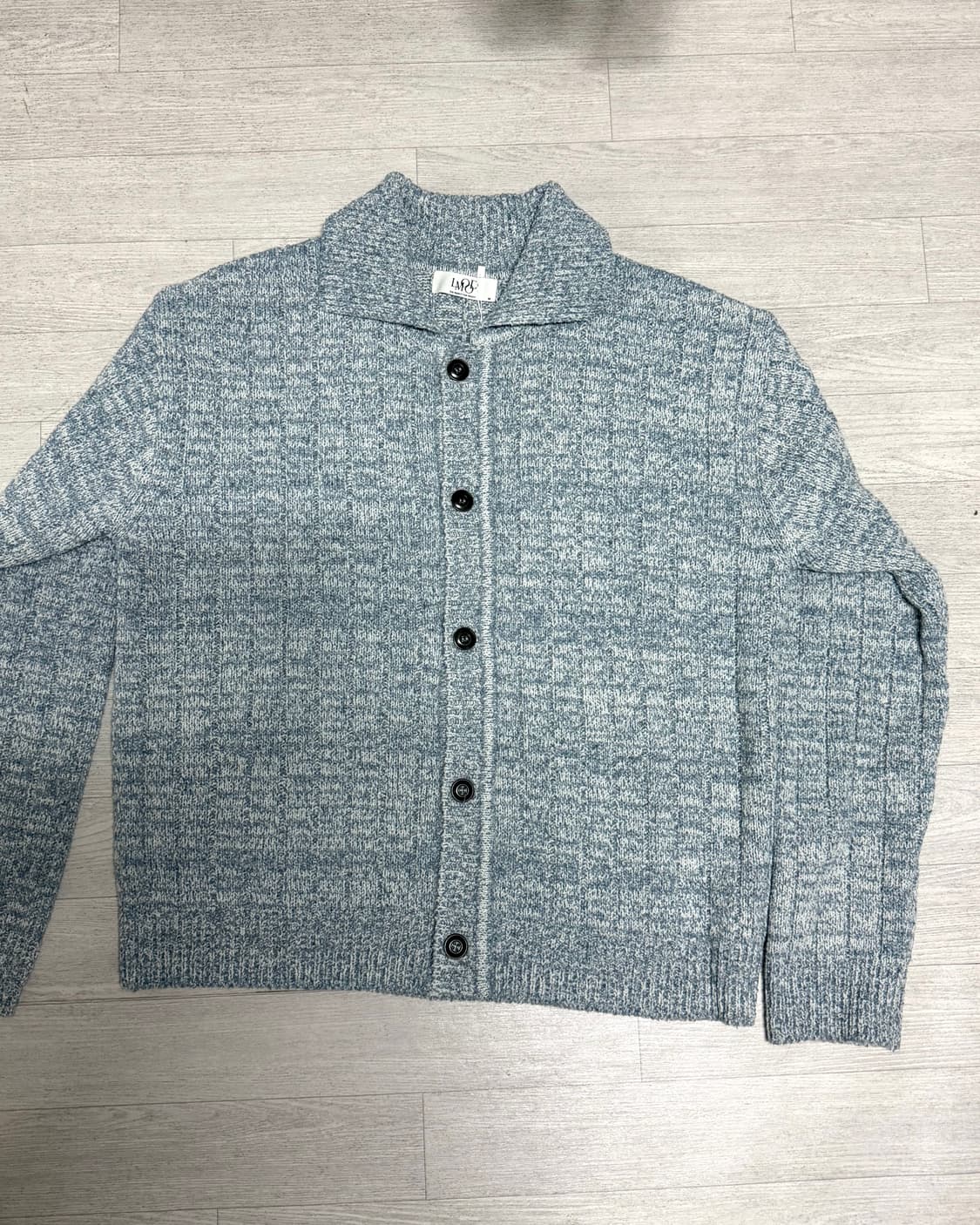 엘무드 메리 부클 카라 가디건 애쉬블루 48 상품이미지5