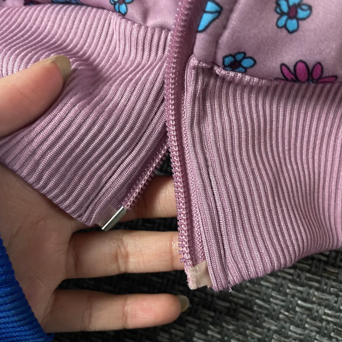 아디다스 핑크 플라워 패턴 트랙탑 져지 M 상품이미지5