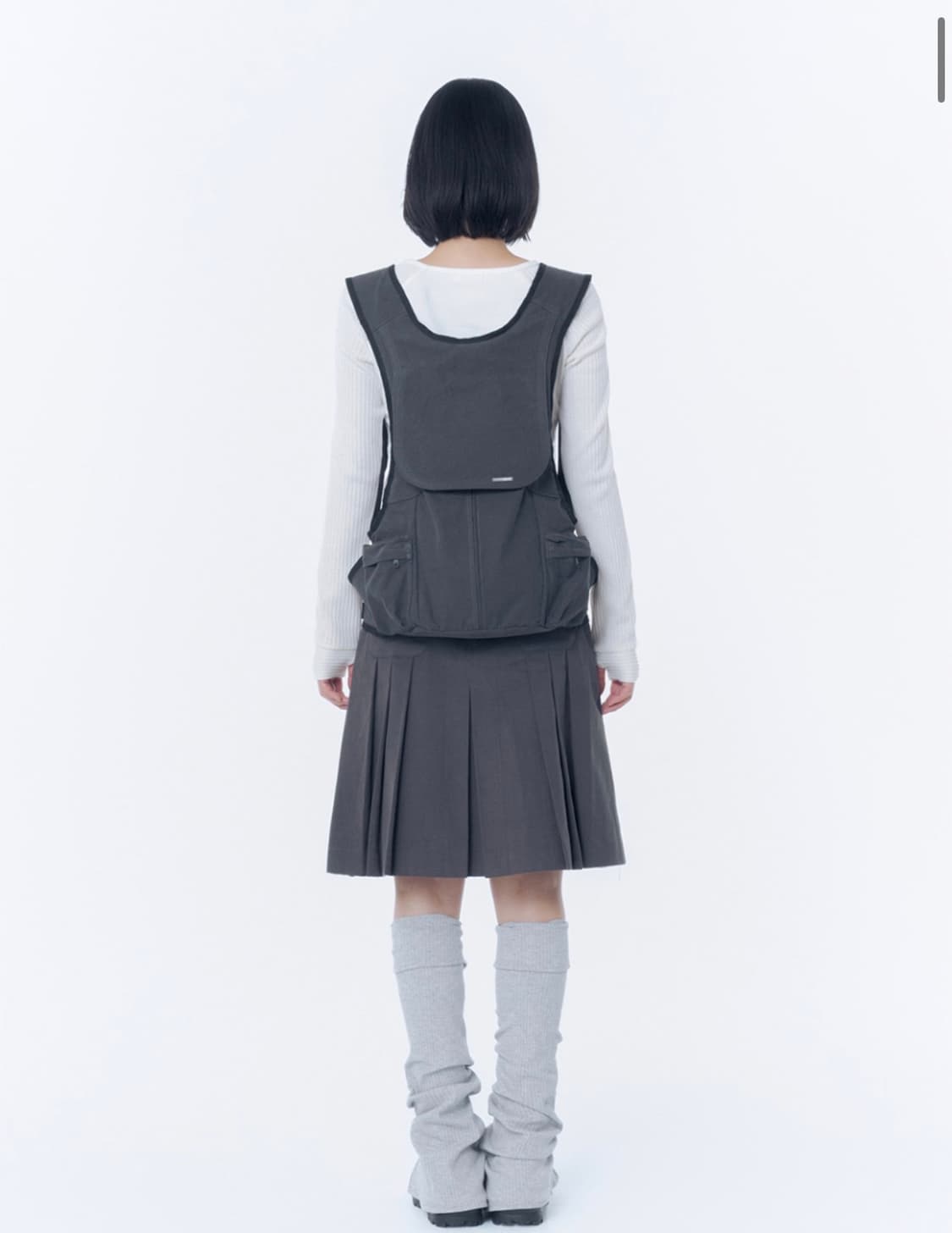 Side pocket vest backpack CHARCOAL 상품이미지3