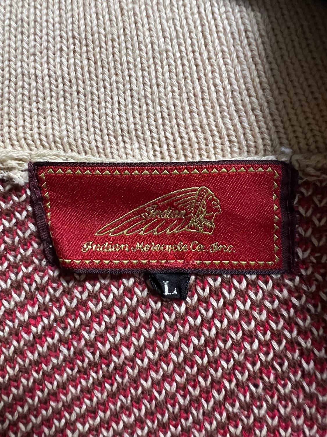 인디언 모터사이클 숄카라 패턴 가디건 상품이미지5