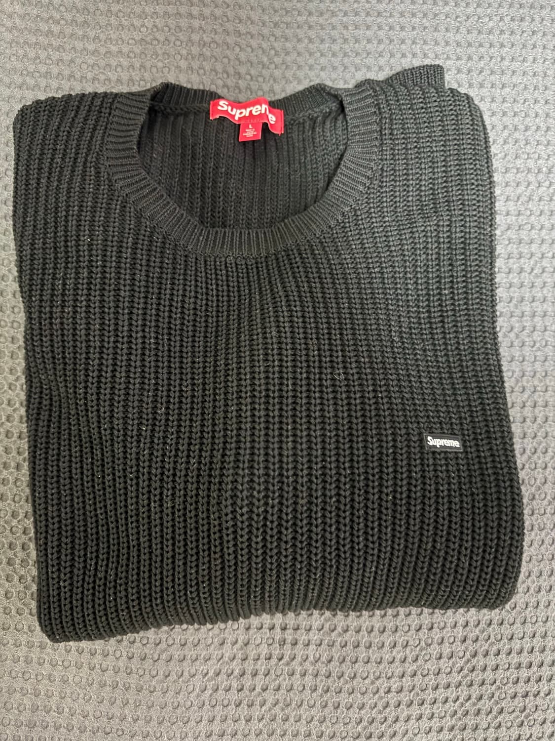 [L] supreme ribbed sweater 블랙 상품이미지3