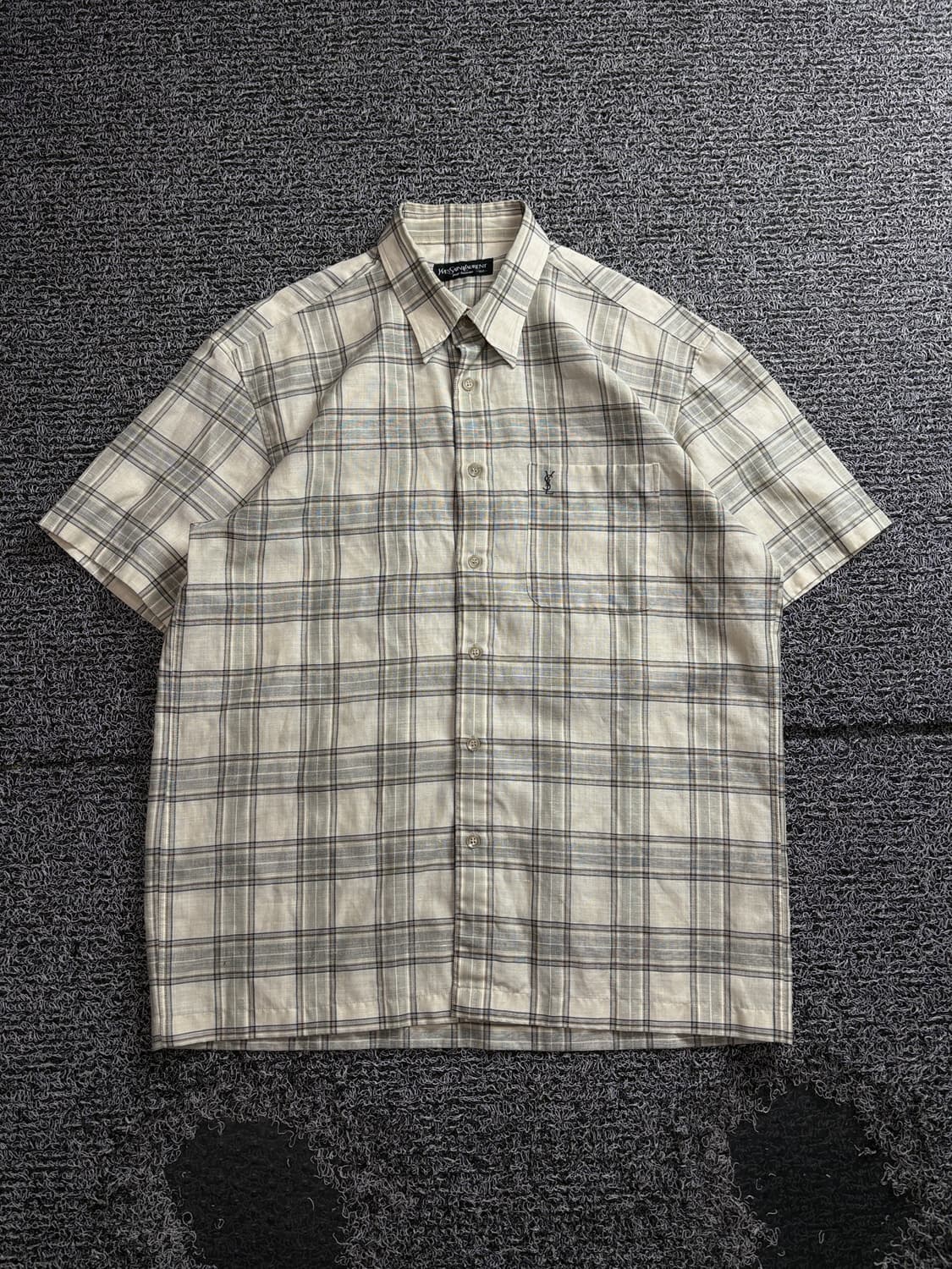 90s YSL 입생로랑 로고 패턴 셔츠 3738 상품이미지2