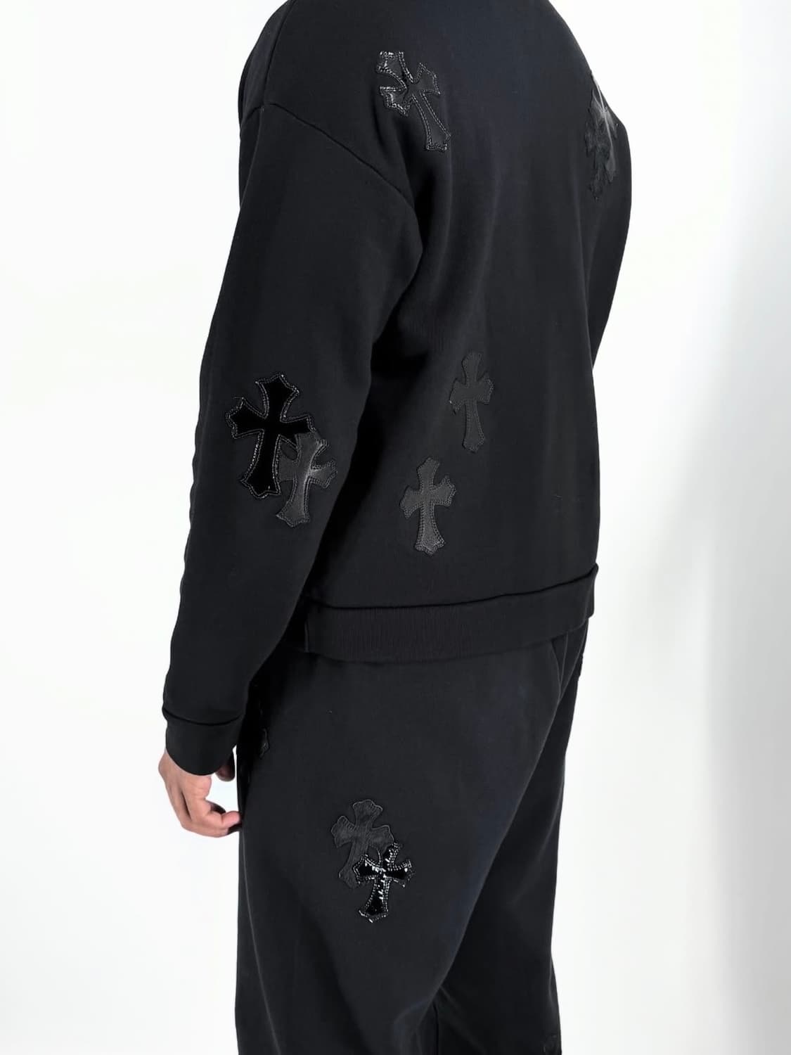 크롬하츠 크로스 레더 패치 하프 집업 상품이미지7