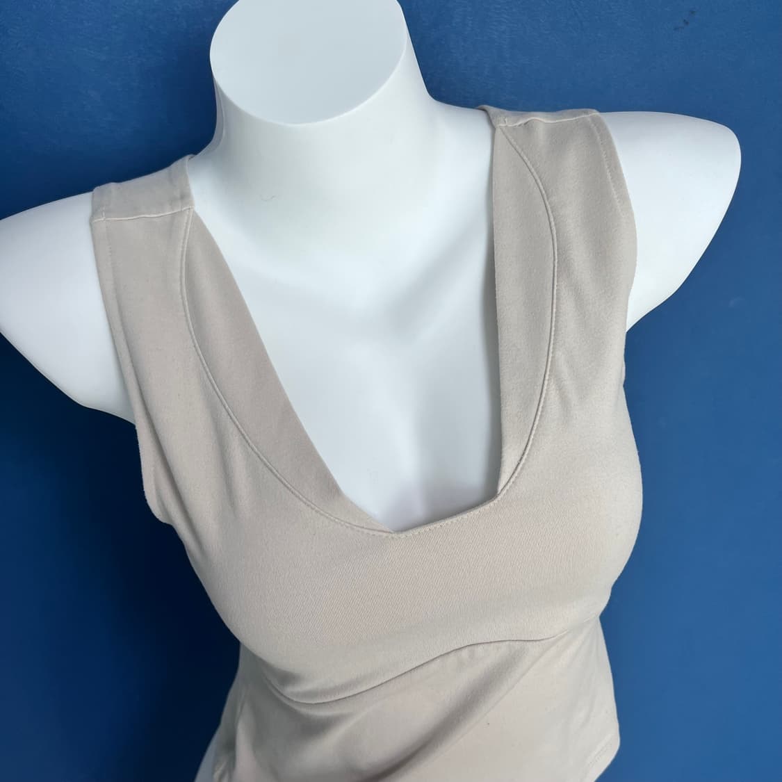 Iina V-RIB SLEEVELESS[SAND]  상품이미지2