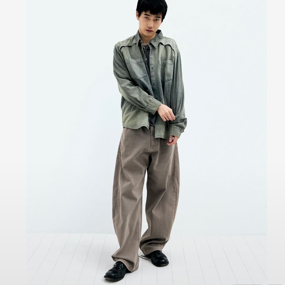 해칭룸 데님 셔츠 상품이미지3
