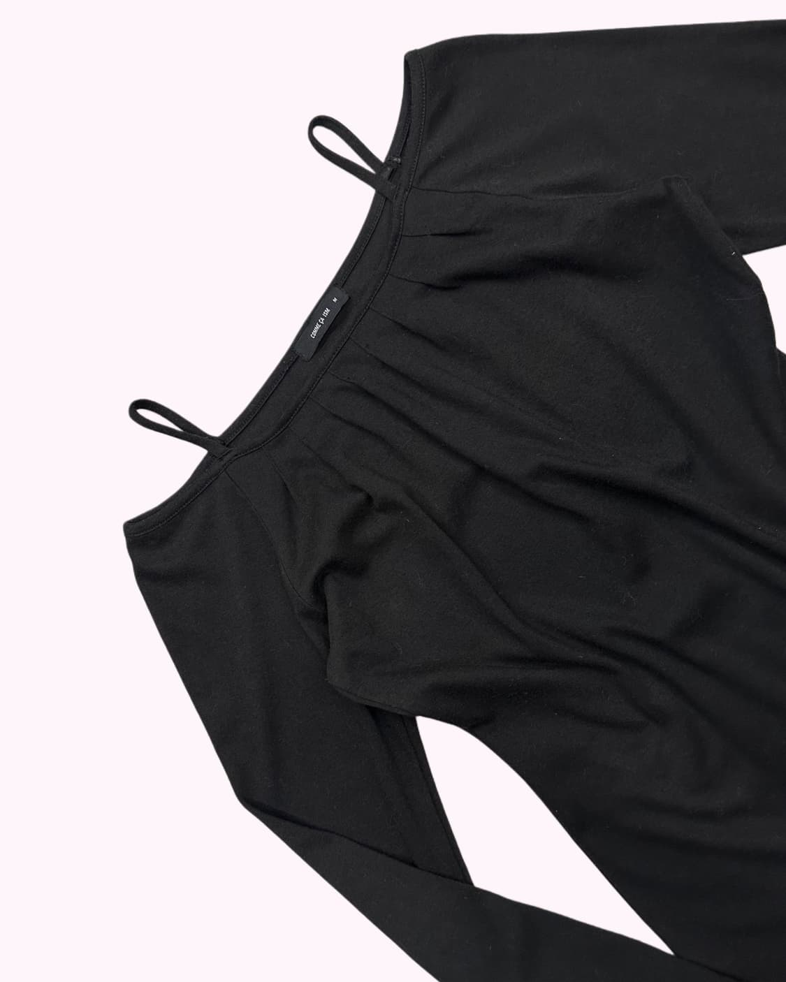 pintuck detail off-shoulder t-shirt 상품이미지4