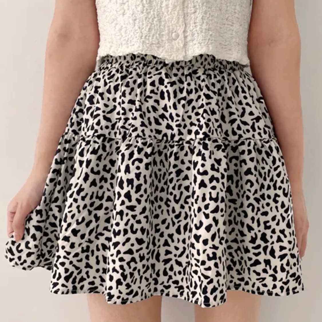 갸루 y2k 호피 캉캉 치마 상품이미지1