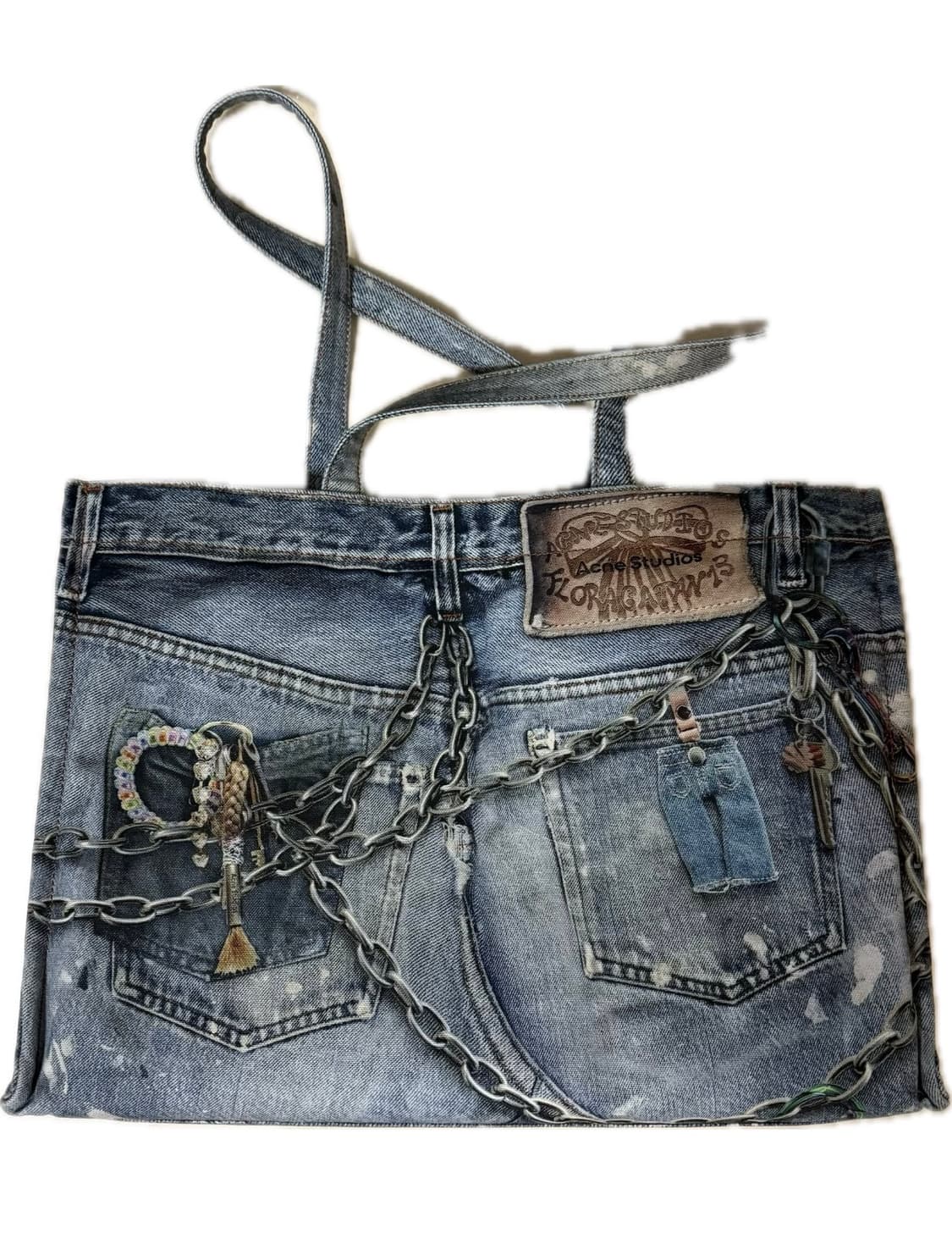 Acne studios 아크네 스튜디오 트롱프뢰유 데님 토트백 상품이미지2