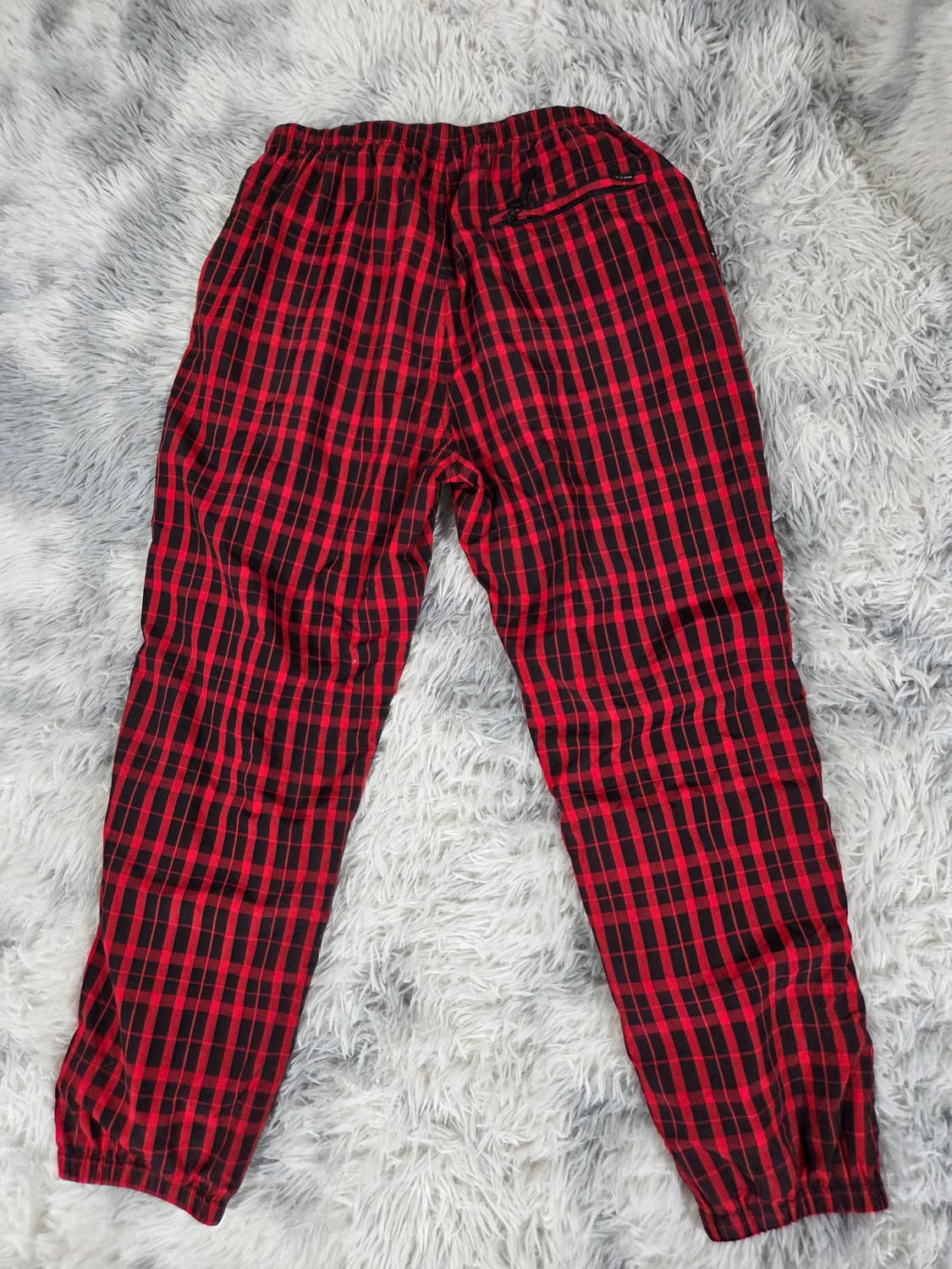 슈프림 나일론 체크 트랙 팬츠 레드 상품이미지3