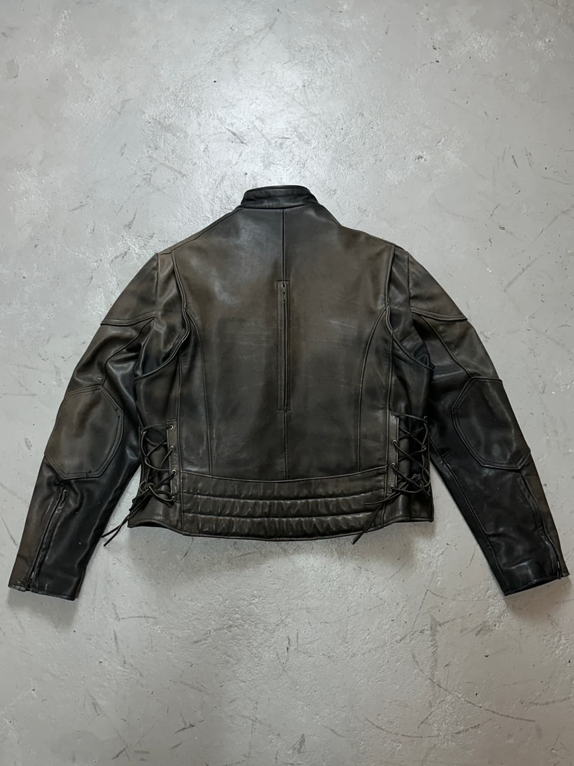 90's USA Made 크롭 레더 자켓 빈티지 라이더 자켓 상품이미지4