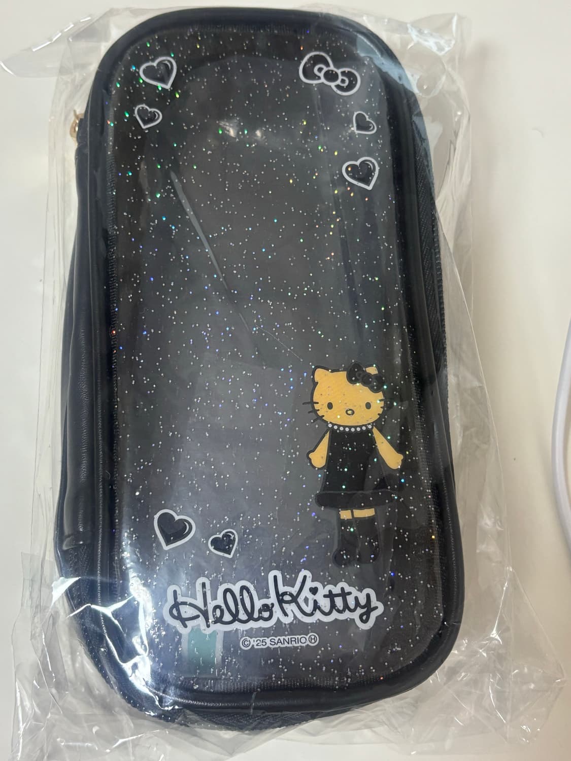 산리오 헬로키티 스타일업 로리타 키티 블랙 글리터 파우치 상품이미지1