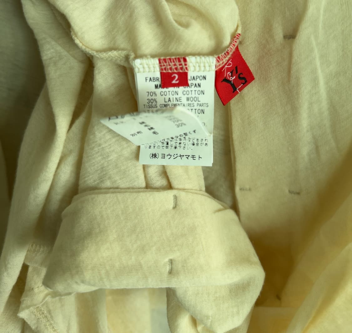 요지야마모토 Y’s 레드라벨 드레이프 롱 셔츠 가디건 상품이미지5