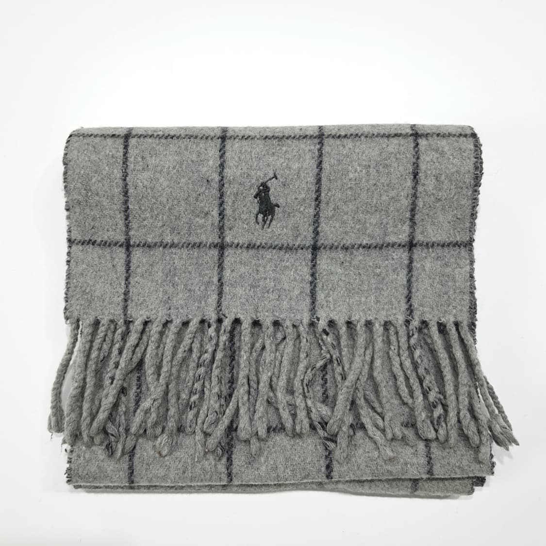 MX565 폴로 90s 이태리판 램스울 양면 윈도우페인 헤링본 머플러 상품이미지7