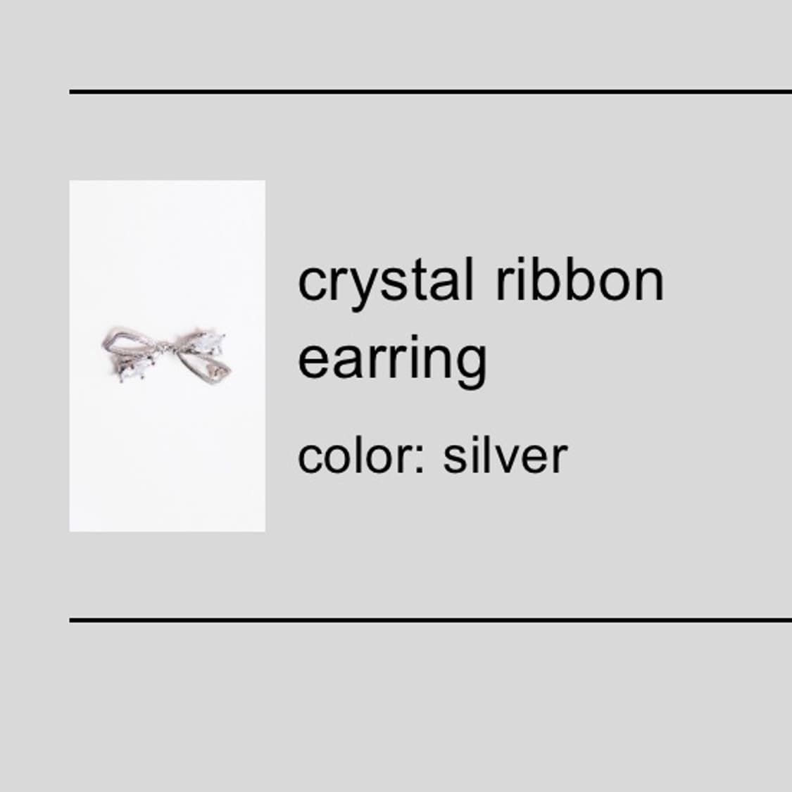 샵페어리 크리스탈 리본 이어링 상품이미지3