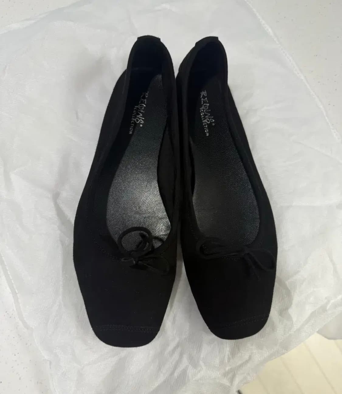흐꺙 하모니 스웨이드 플랫 슈즈 블랙 38사이즈 상품이미지1