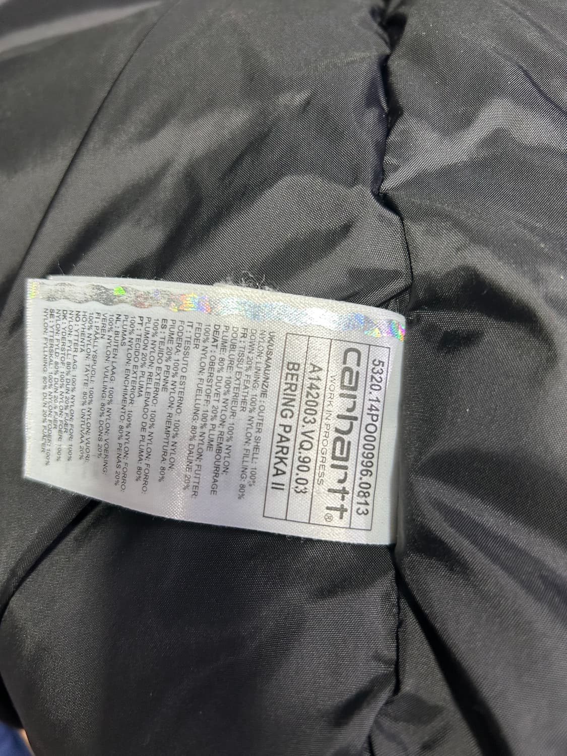 칼하트네이비색 패딩S 상품이미지5