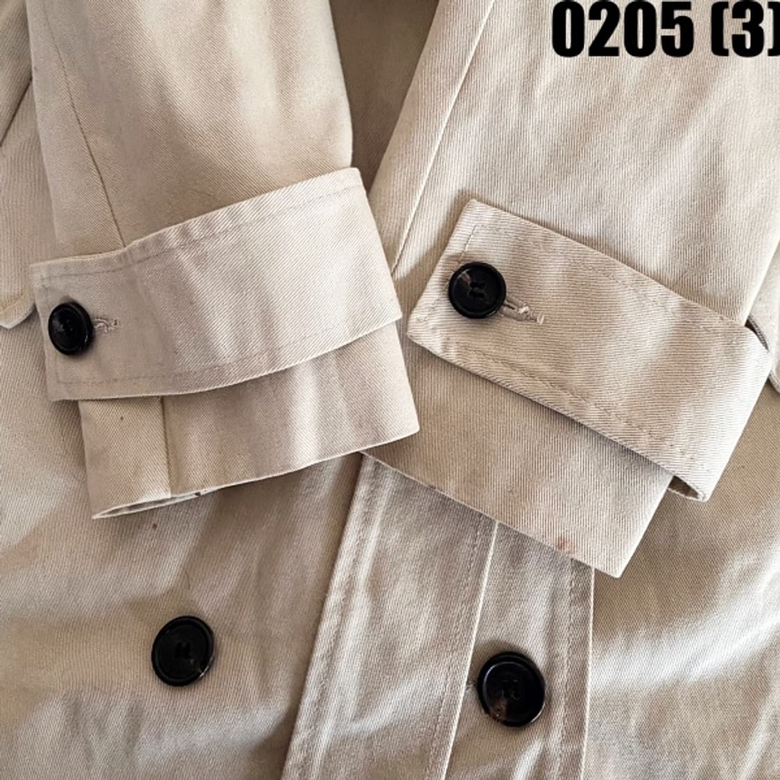 [실측확인] 빈티지 여성 베이지 트렌치 코트 0205(3) 상품이미지4