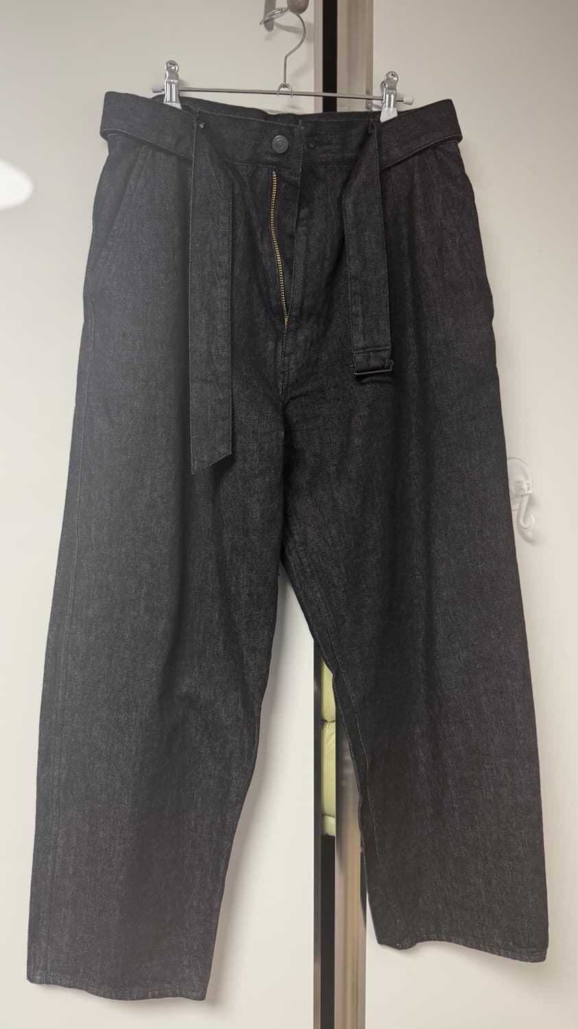 로리엣 핸드 메이드 재팬 데님 팬츠(인디고 블랙) 상품이미지1