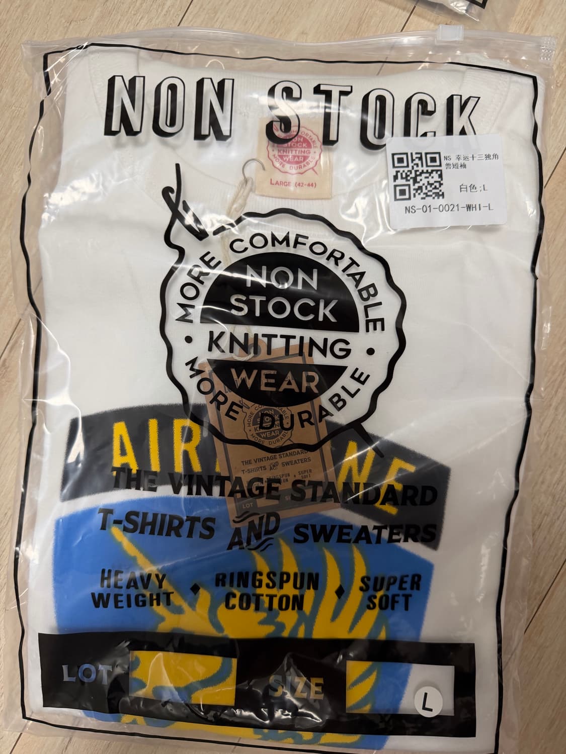 논스탁 프린팅 티셔츠 L 사이즈 새제품 상품이미지3