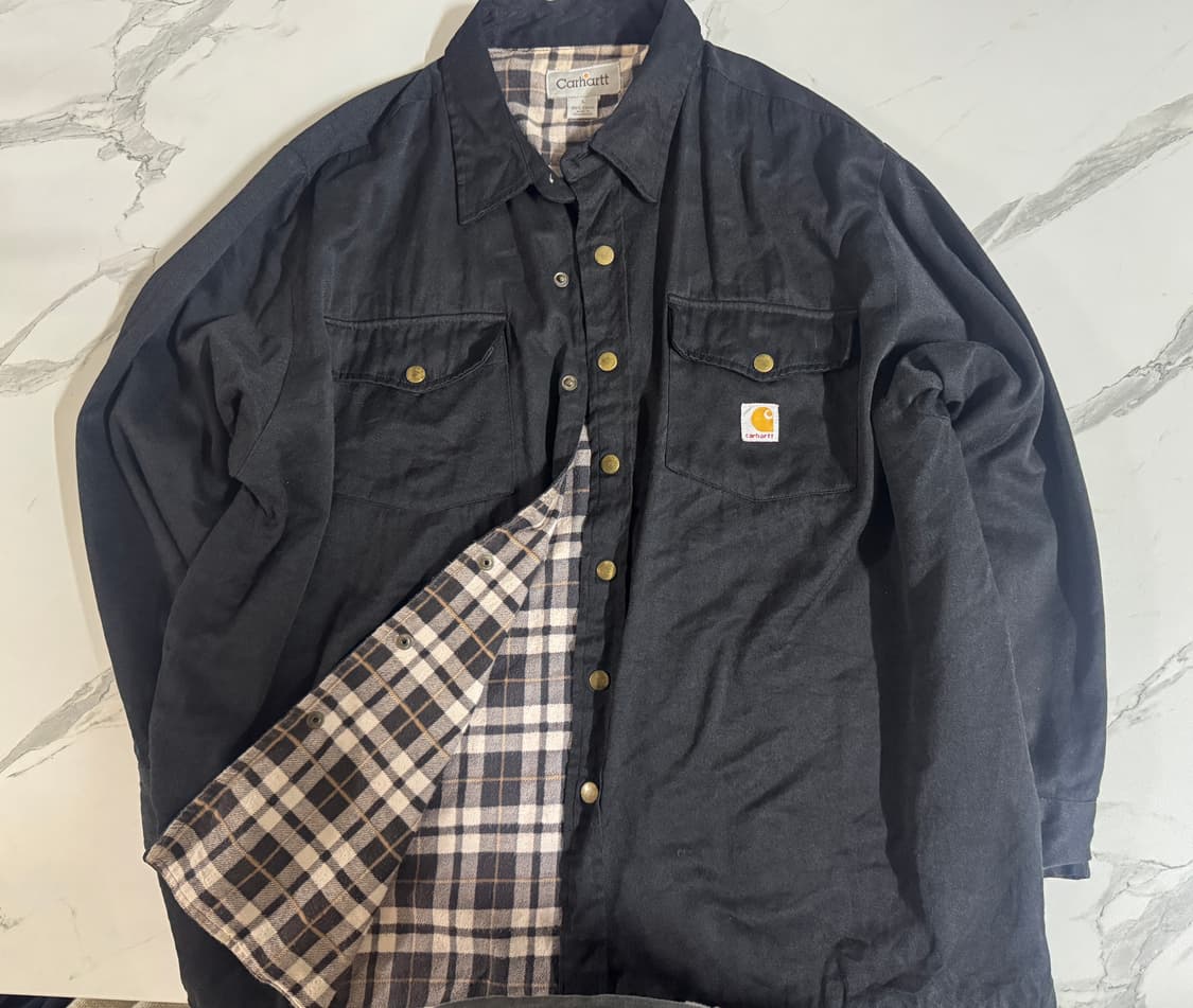 칼하트 블랙 셔츠 자켓 상품이미지1