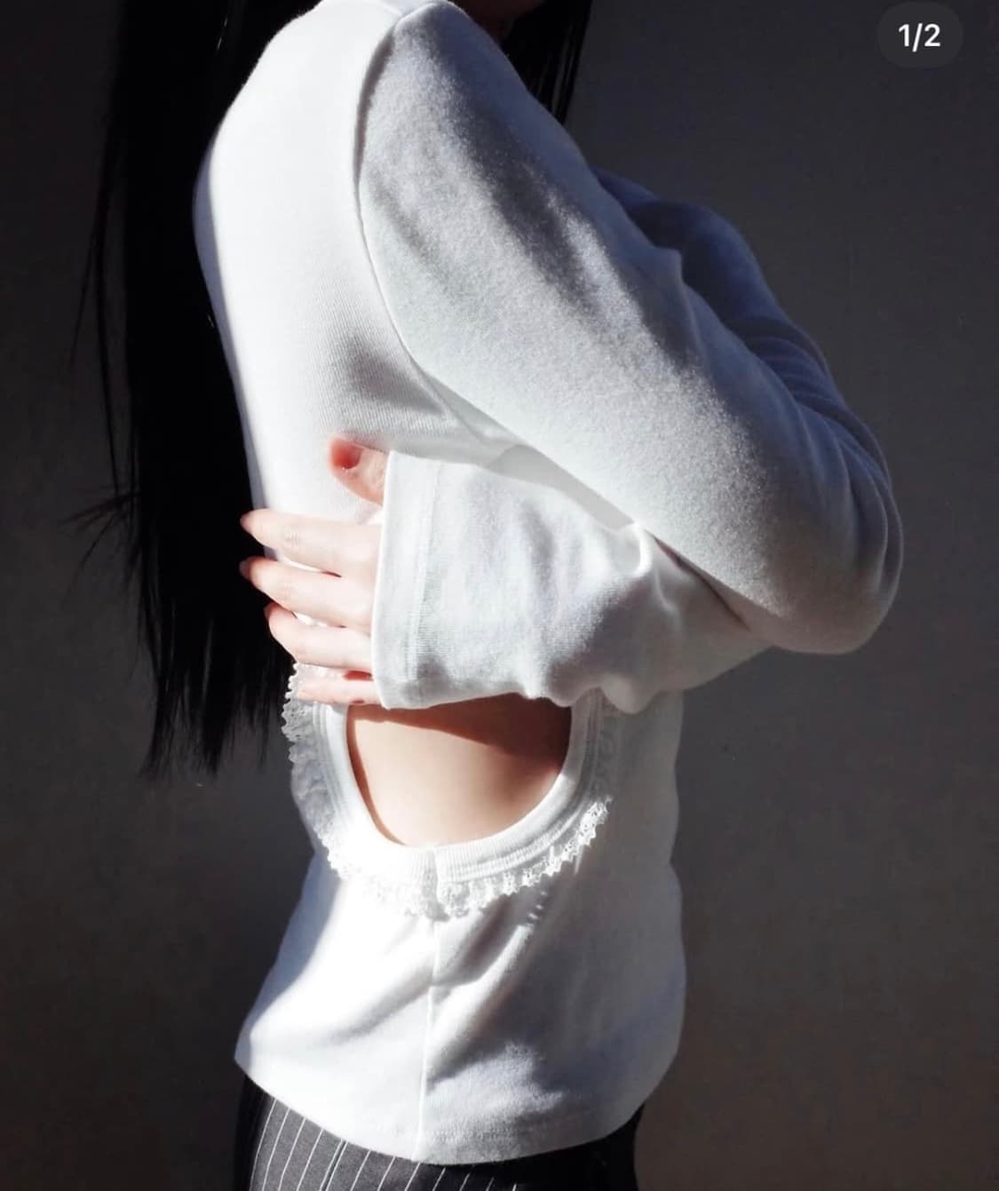 체메씨 긴팔 롱슬리브 white 상품이미지1