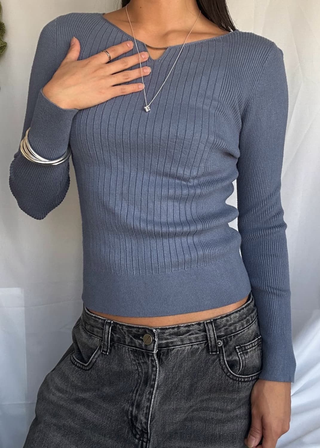 빈티지 골지 니트 상품이미지3