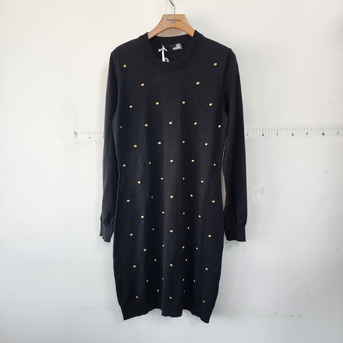 모스키노 블랙 금장 장식 니트 원피스 상품이미지1