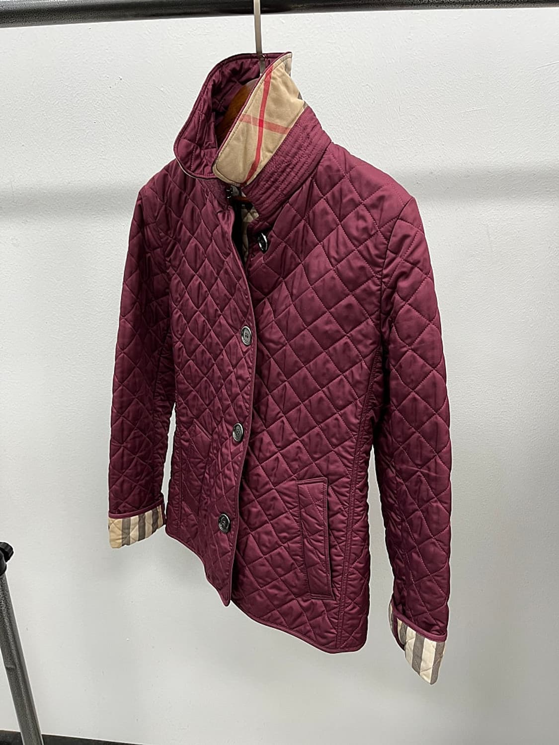 여) 버버리 버건디 퀼팅자켓  상품이미지6
