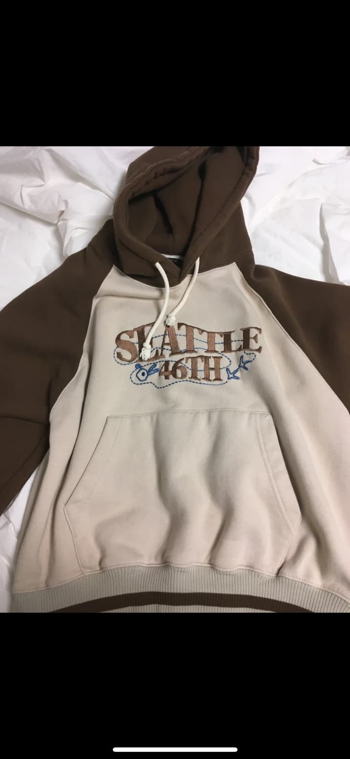 더블유브이프로젝트 후드티 브라운 S 상품이미지3