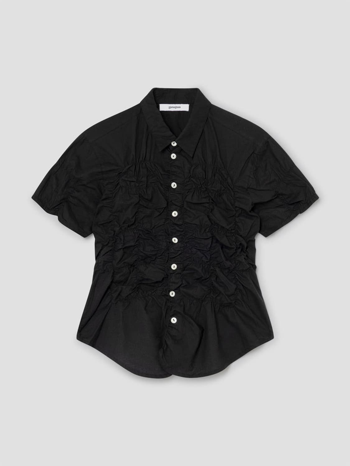 [S]기마구아스 Ron 론 프릴 셔츠/블랙 상품이미지1