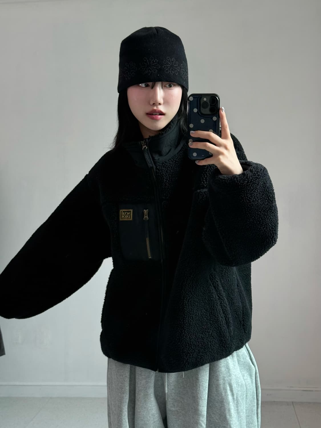 스컬프터 블랙 후리스 (새상품) 상품이미지3