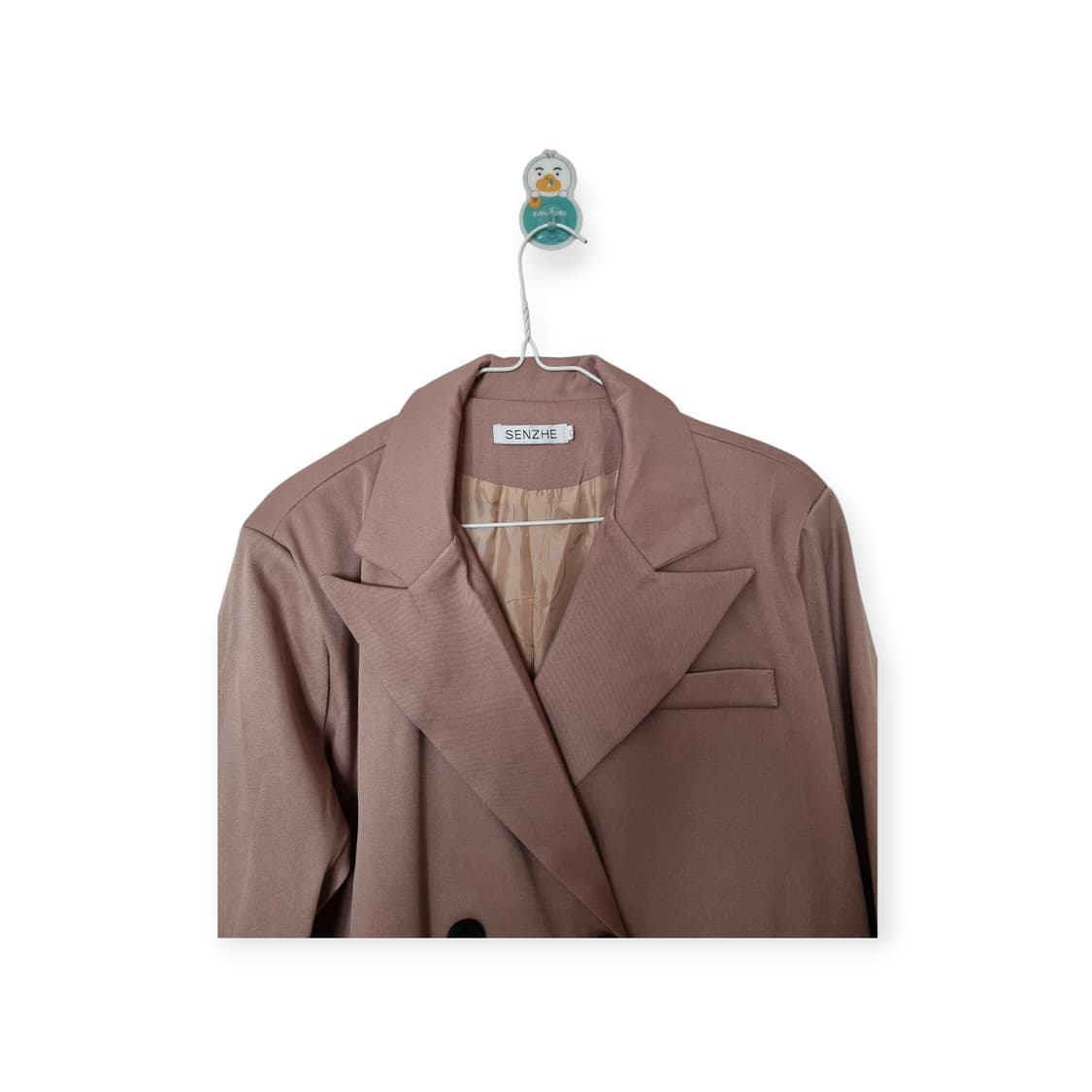 SENZHE 더블 버튼 오버핏 롱 자켓/XL사이즈 상품이미지2