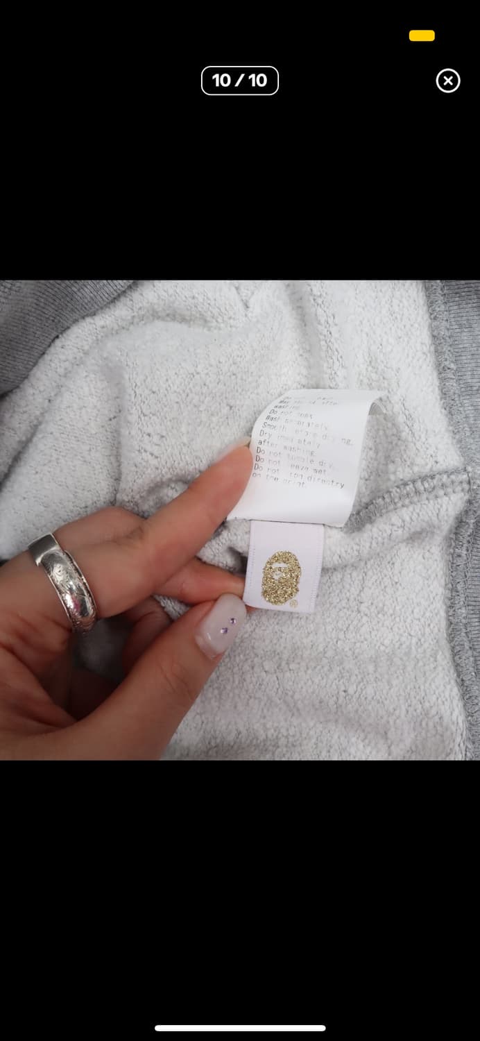 베이프 로고 매드사루 헤더 그레이 후드집업 상품이미지7