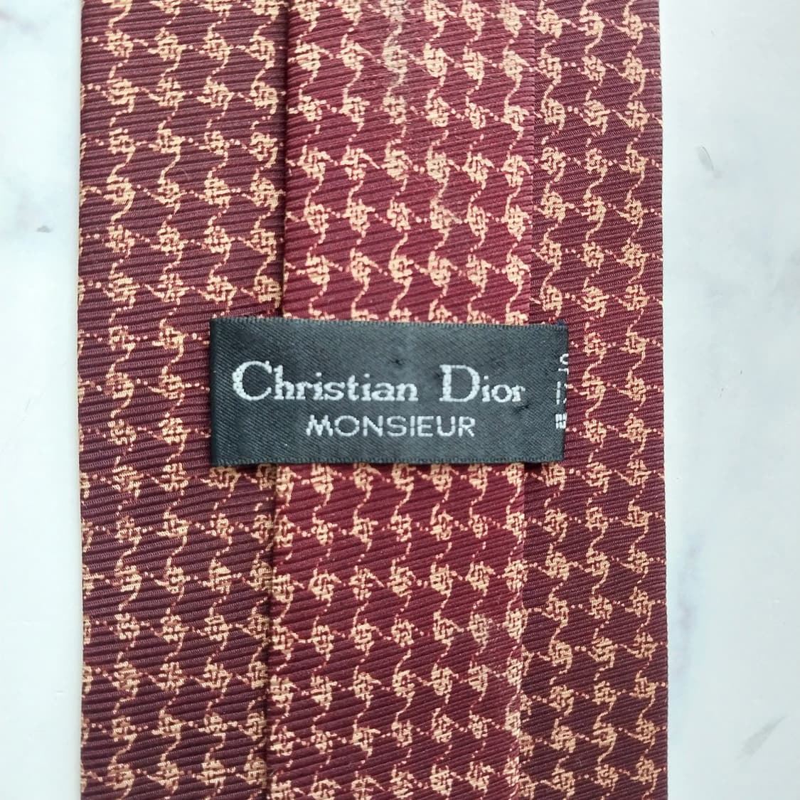 크리스찬 디올 넥타이 브라운 패턴 9.4cm A등급 K2090 상품이미지7