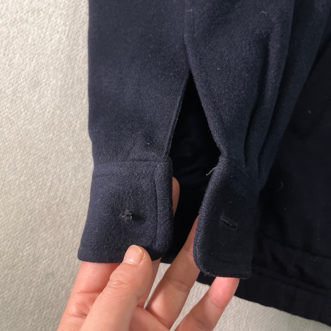 100 입생로랑 90s 캐시미어 블루종 자켓 상품이미지5