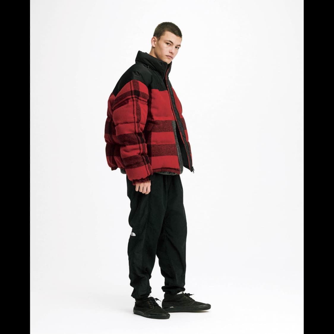 노스페이스 퍼플라벨 해리스트위드 눕시 다운자켓 M사이즈 상품이미지2