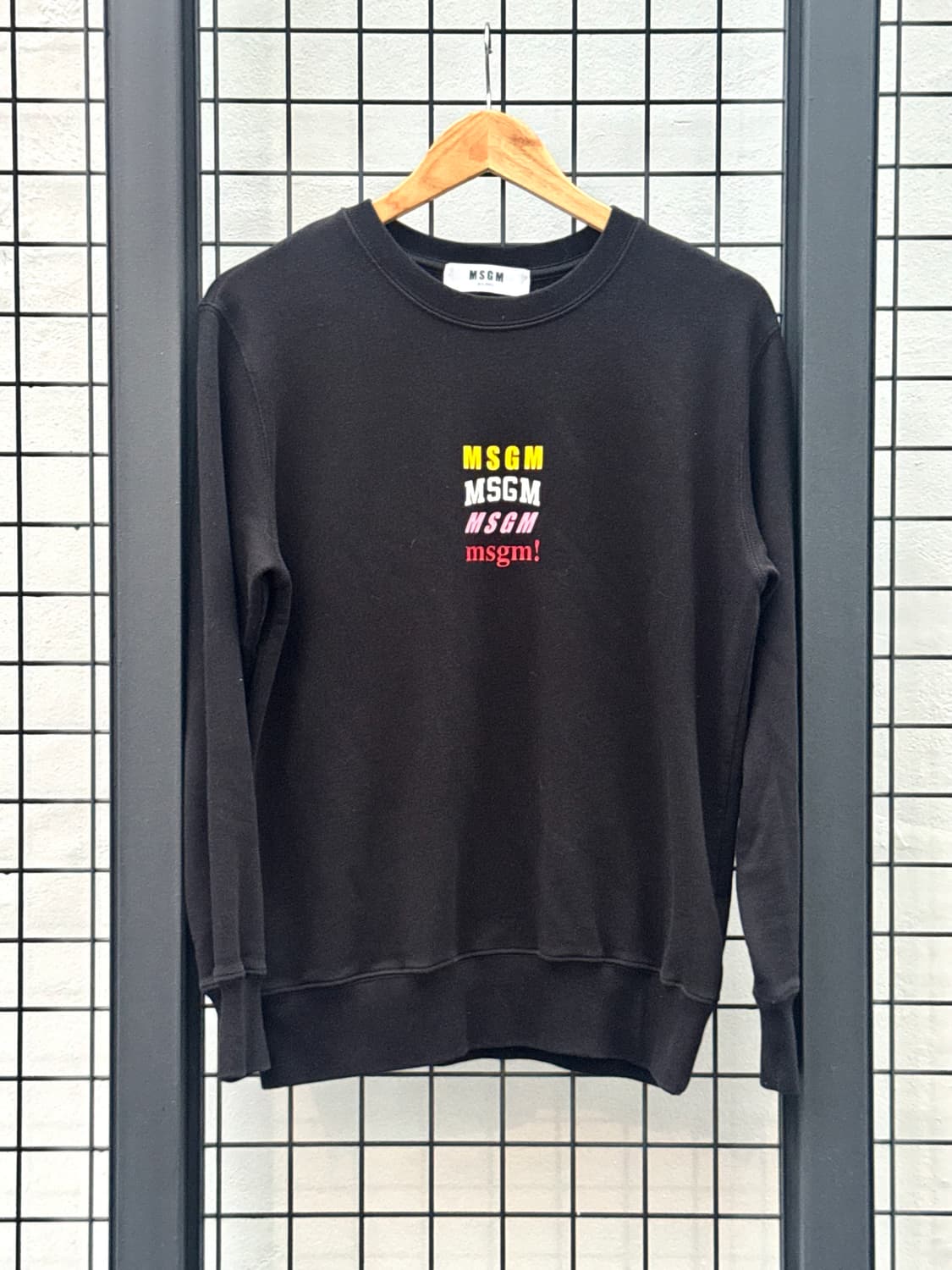 MSGM 로고 맨투맨 (black) 상품이미지1