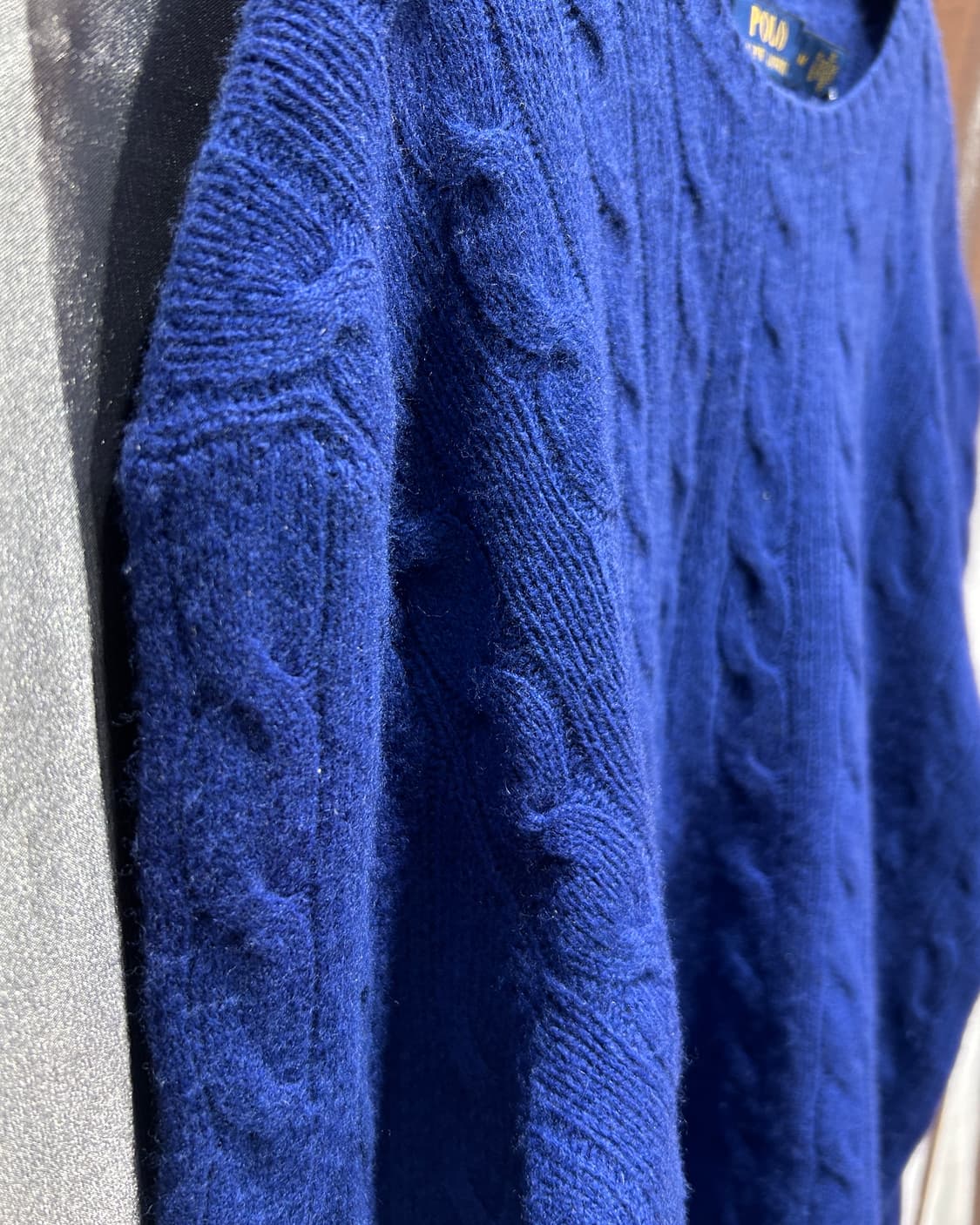 M 폴로랄프로렌 레드포니 케이블 블루 니트 상품이미지7