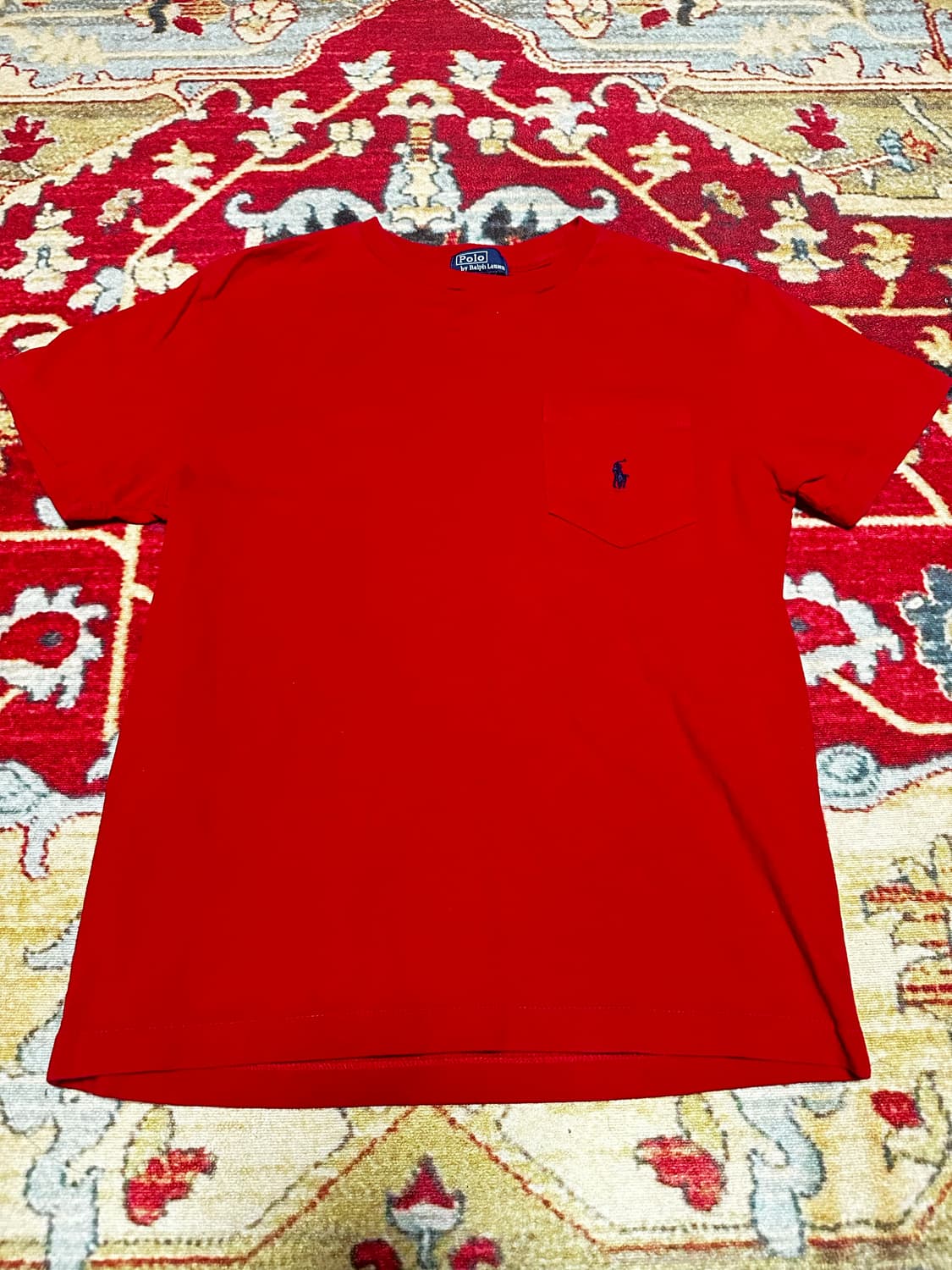 폴로 랄프로렌 레드 포켓 반팔 티셔츠 M 상품이미지2