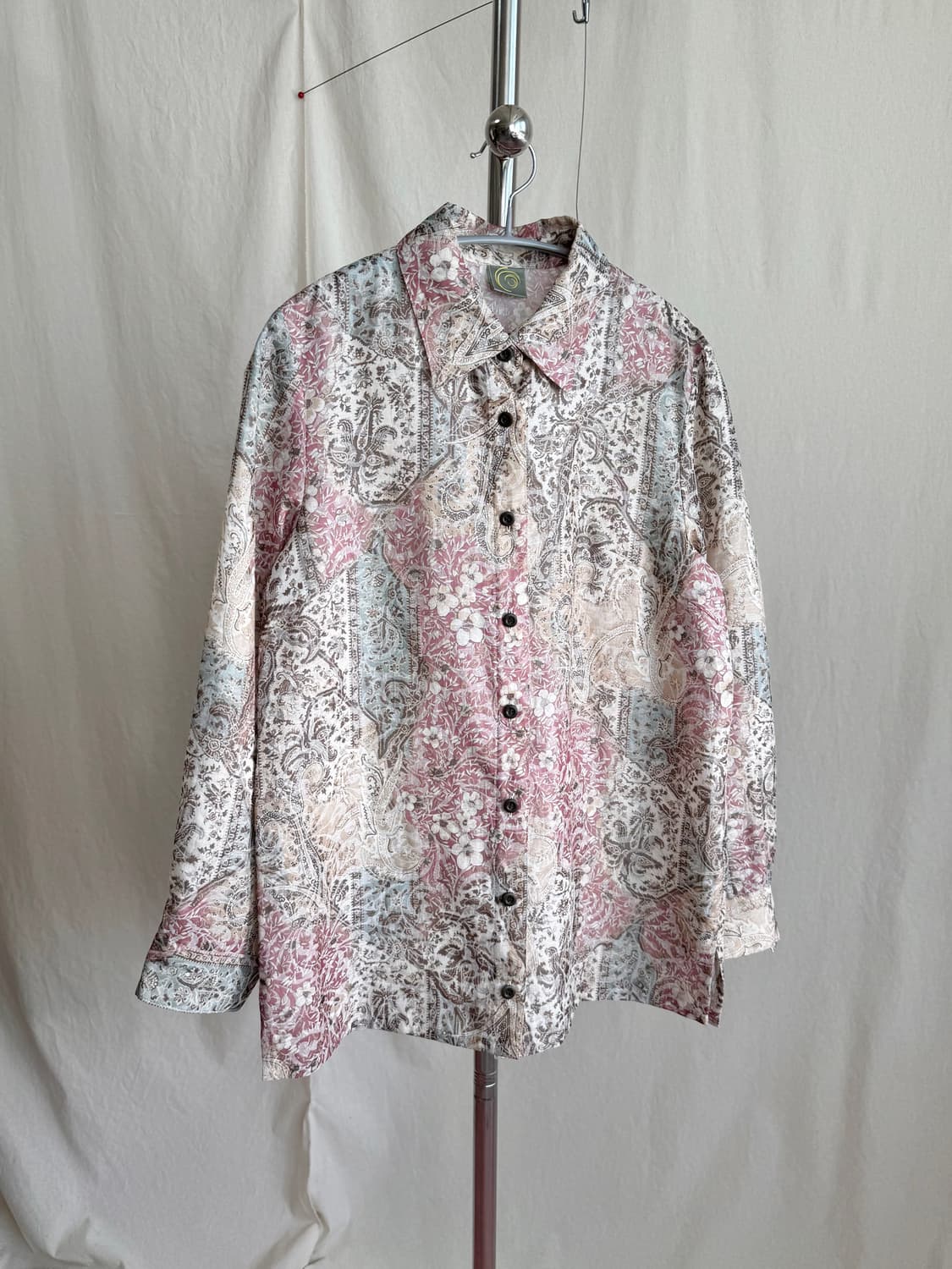 페이즐리 플리워 패턴 셔츠 상품이미지1