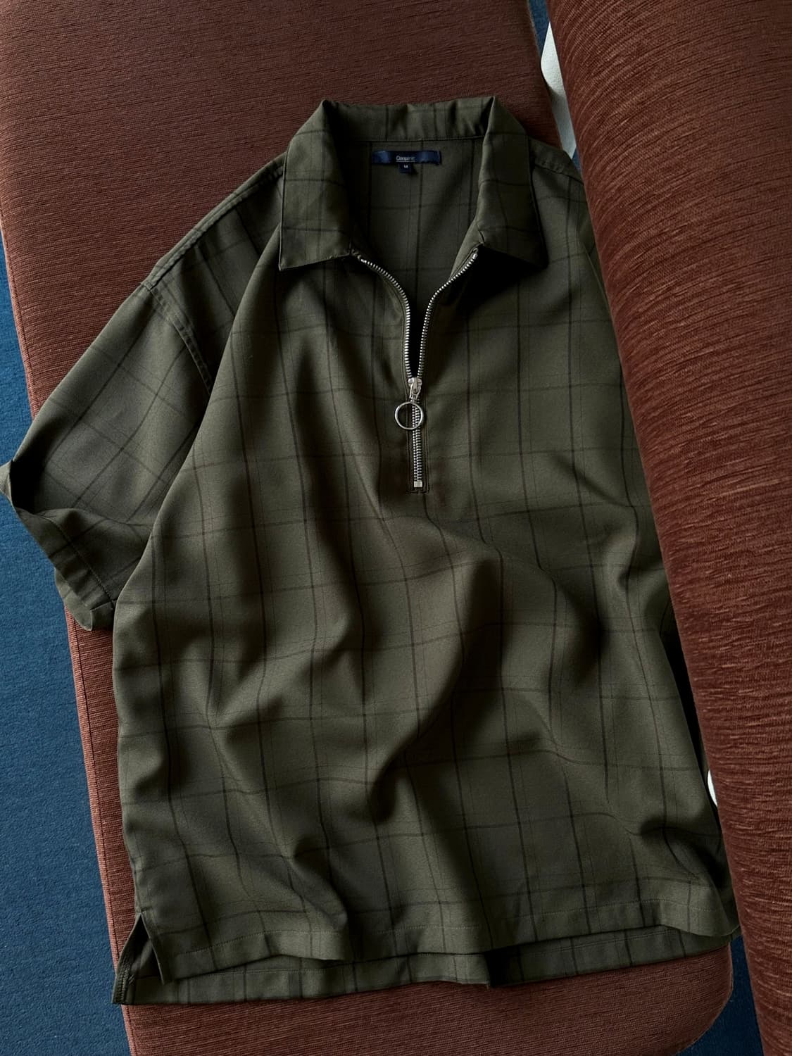 Zip design check P/O top 상품이미지2
