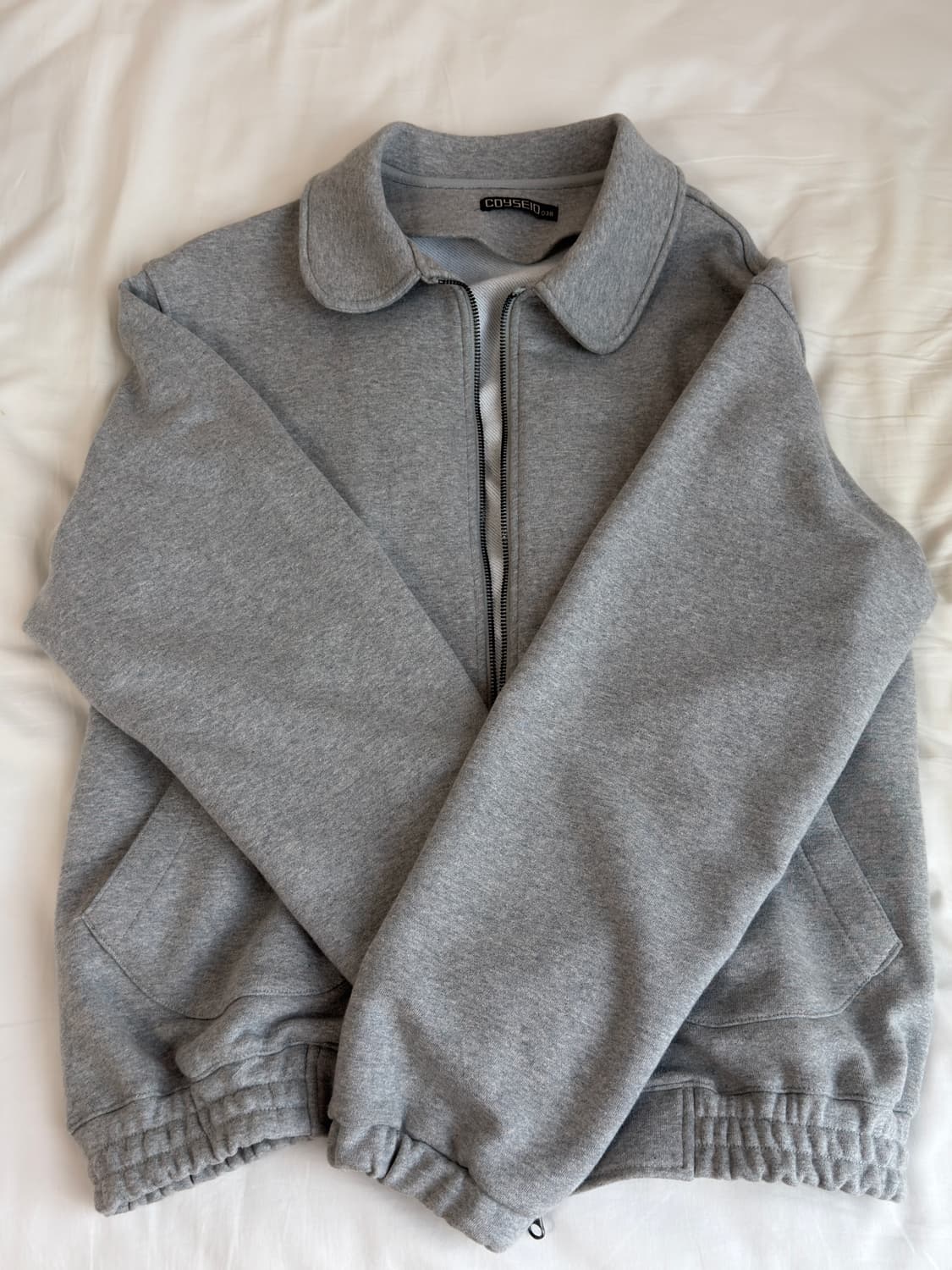 038 ROUND TRACK ZIP-UP MELANGE GREY 상품이미지2