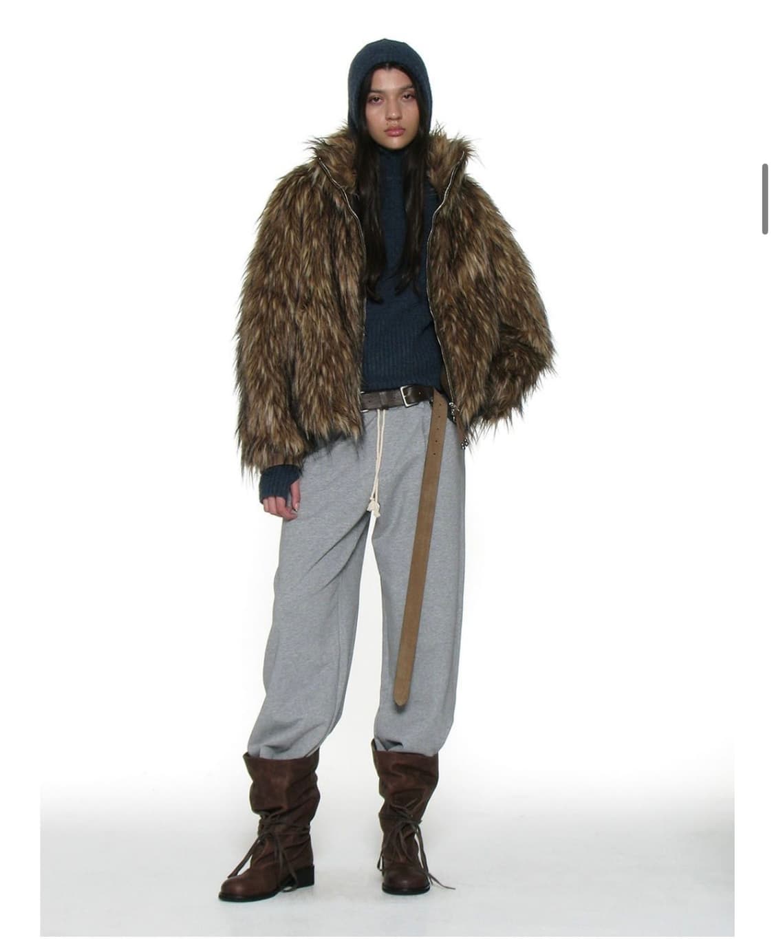 파르티멘토 우먼 퍼자켓 HIGH NECK FUR ZIP-UP JACKET 상품이미지4