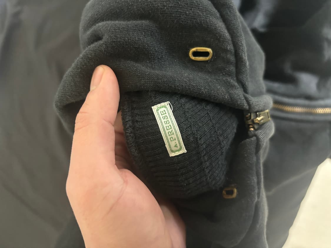 [2] 아프레쎄 후드 집업 블랙 상품이미지4